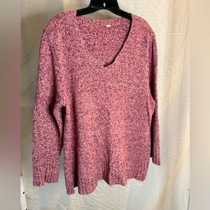 Women's V-Neck Sweater - Pink